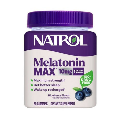 Natrol, MelatoninMax Sleep Blueberry, 10 Mg, 50 Count Natrol