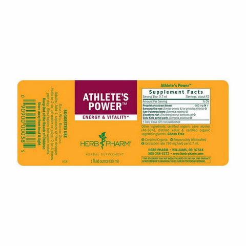 Herb Pharm, Athlete's Power, 1 fl oz (29.6 ml) Herb Pharm