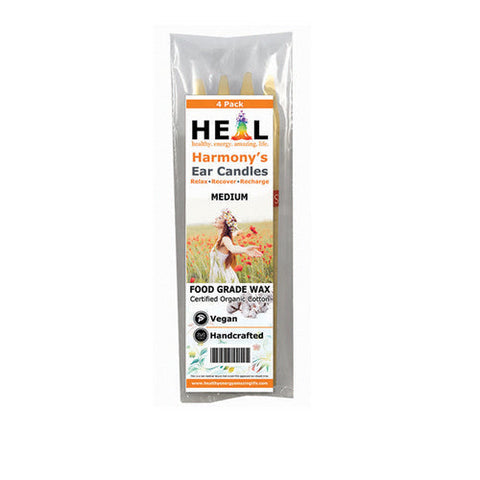 Harmony, Medium Unscented Ear Candles, 4 Count Harmony