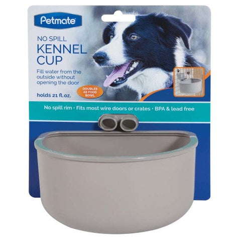 Petmate No Spill Kennel Cup Grey, 1 Each/Large by Petmate