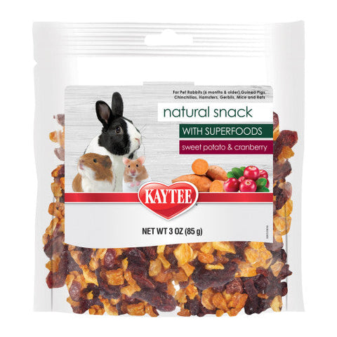 Kaytee Natural Snack with Superfoods Sweet Potato & Cranberry 1 Each/3 Oz by Kaytee