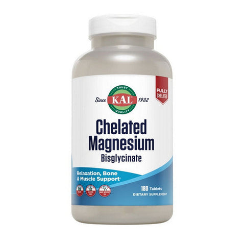 Kal, Chelated Magnesium Bisglycinate, 180 Tabs Kal