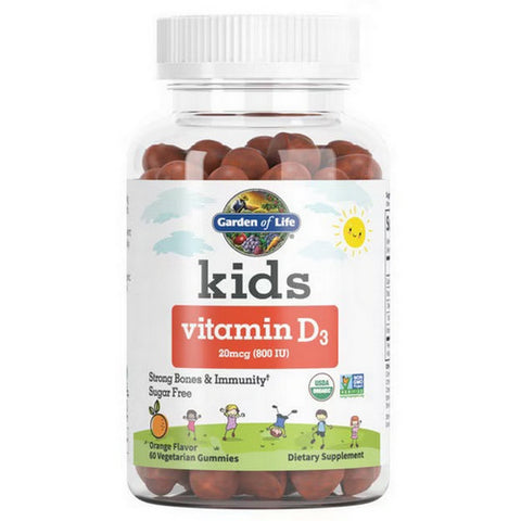Garden of Life, Kids Organic Vitamin D3 Orange, 60 Gummies Garden of Life