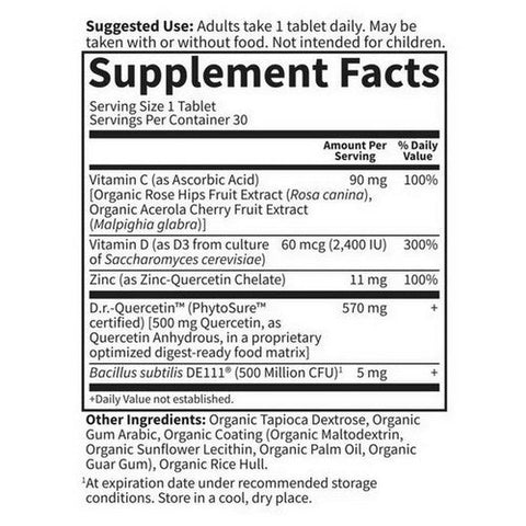 Garden of Life, Dr. Formulated Quercetin Immune, 30 Tabs Garden of Life