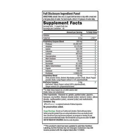 Irwin Naturals, Anti-Gas Digestive Enzymes (formally Daily Digestive Enzymes), 45 Softgels Irwin Naturals