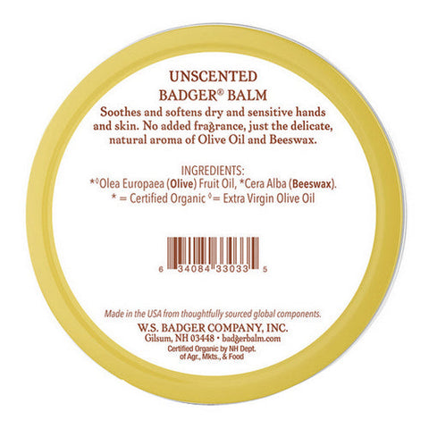 Badger Balm, Badger Balm Unscented, 56 Grams Badger Balm