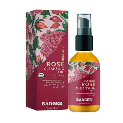 Badger Balm, Rose Cleansing Oil, 59 Ml Badger Balm
