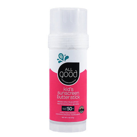 All Good, Kids Sunscreen Butter Stick Water Resistant SPF 50+, 78 Grams All Good