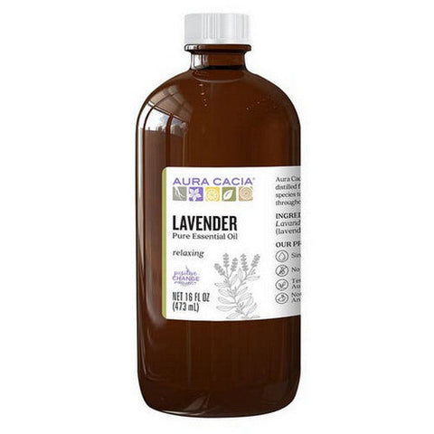 Aura Cacia, Lavender Essential Oil, 16 Oz
