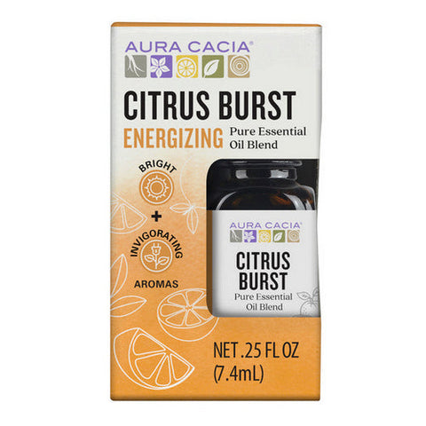 Aura Cacia, Citrus Burst Essential Oil Blend, 0.25 Oz Aura Cacia