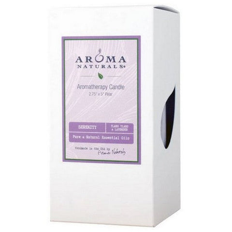 Aroma Naturals, Serenity Purple Pillar 2, 1 Candle Aroma Naturals