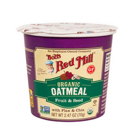 Bobs Red Mill, Organic Oatmeal Fruit And Seed Cups, 2.47 Oz Bobs Red Mill