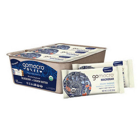 Gomacro, MacroBar Blueberry Cashew, 12 Count Gomacro