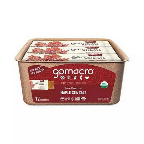 Gomacro, MacroBar Maple Sea Salt, 12 Count Gomacro