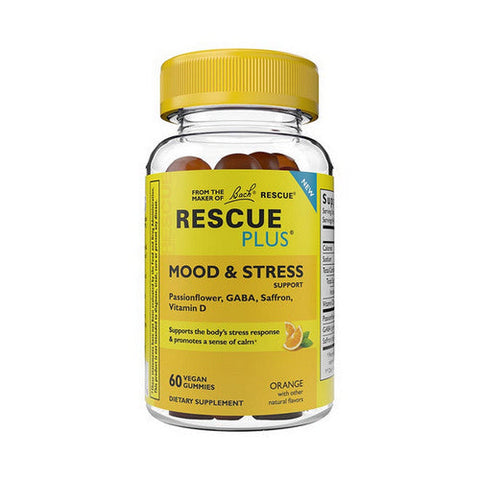 Bach, Rescue Plus Mood And Stress Support Gummies Orange, 60 Count Bach