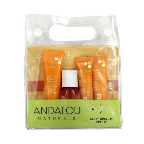 Andalou Naturals, On The Go Essentials The Brightening Routine, 4 Count Andalou Naturals