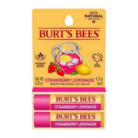 Burts Bees, Strawberry Lemonade Lip Balm, 2 Count Burts Bees