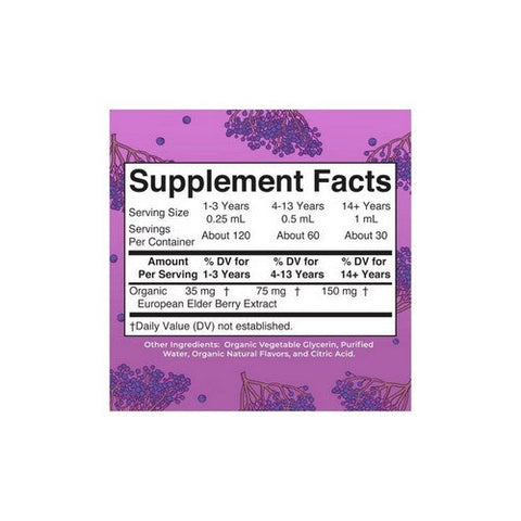 MaryRuth's, Organic Elderberry Drops Blueberry Plus Raspberry, 1 Oz MaryRuth's