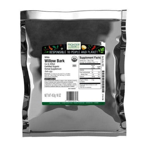 Frontier Coop, Organic Willow Bark Cut & Sifted, 1 Lb Frontier Coop
