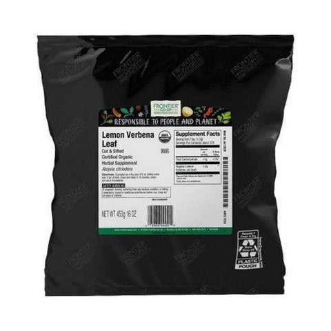 Frontier Coop, Organic Lemon Verbena Leaf Cut & Sifted, 1 Lb Frontier Coop