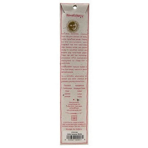Pondicherry Natural Incense, Lots Incense Sticks, 15 Count Pondicherry Natural Incense
