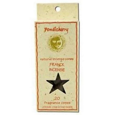 Pondicherry Natural Incense, Frankincense Incense Cones, 20 Count Pondicherry Natural Incense