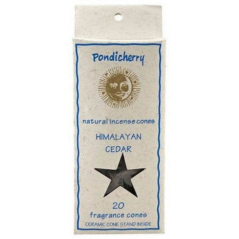 Pondicherry Natural Incense, Himalayan Cedar Incense Cones, 20 Count Pondicherry Natural Incense
