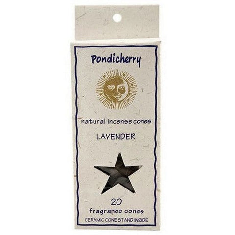Pondicherry Natural Incense, Lavender Incense Cones, 20 Count Pondicherry Natural Incense
