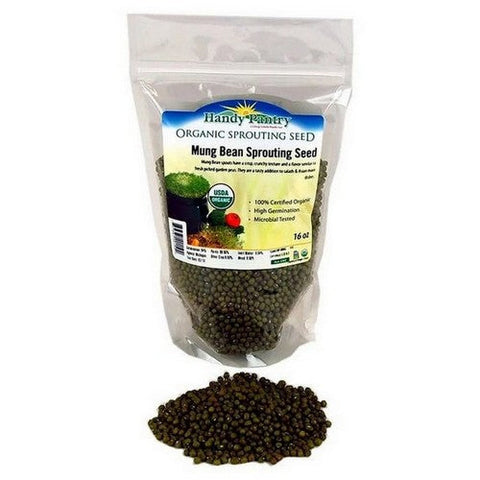 Handy Pantry, Mung Bean Organic Sprouting Seeds, 16 Oz Handy Pantry