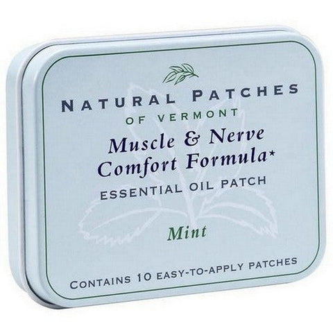 Natural Patches of Vermont, Vermont Muscle & Nerve Comfort Formula Essential Oil Patch, 10 Count Natural Patches of Vermont