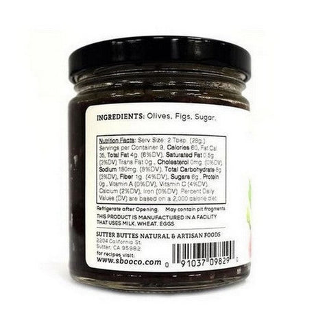 Sutter Buttes, Fig And Olive Tapenade, 9 Oz Sutter Buttes