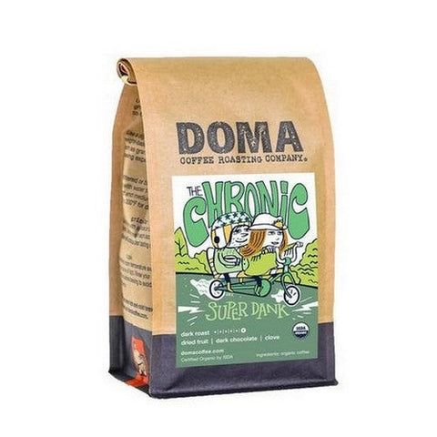 DOMA Coffee Roasting Company, Organic The Chronic Super Dank Blend Whole Bean Coffee, 12 Oz DOMA Coffee Roasting Company