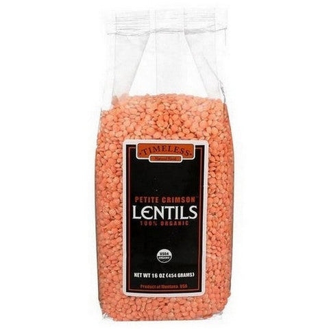 Timeless Natural Foods, Organic Petite Crimson Lentils, 16 Oz Timeless Natural Foods