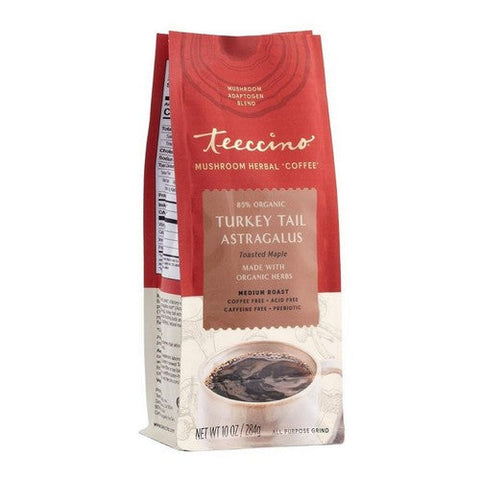 Teeccino, Turkey Tail Astragalus Coffee, 10 Oz Teeccino