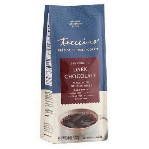 Teeccino, Dark Chocolate Herbal Coffee, 10 Oz Teeccino