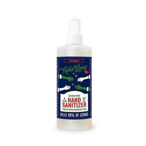 Rebel Green, Hand Sanitizer Peppermint, 8 Oz Rebel Green