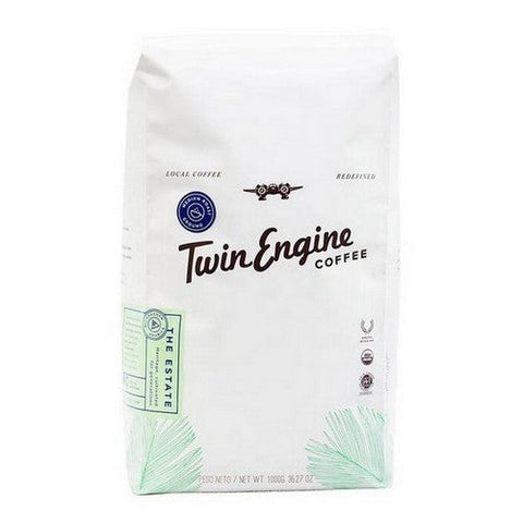 Twin Engine Coffee, Organic Estate Medium Whole Bean Coffee, 2.2 lb Twin Engine Coffee