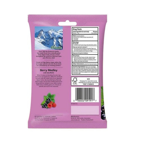 Ricola, Berry Medley Cough Drops, 19 Count Ricola