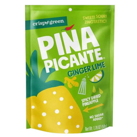 Crispy Green, Pina Picante Ginger Lime Freeze Dried Fruit, 1.76 Oz Crispy Green