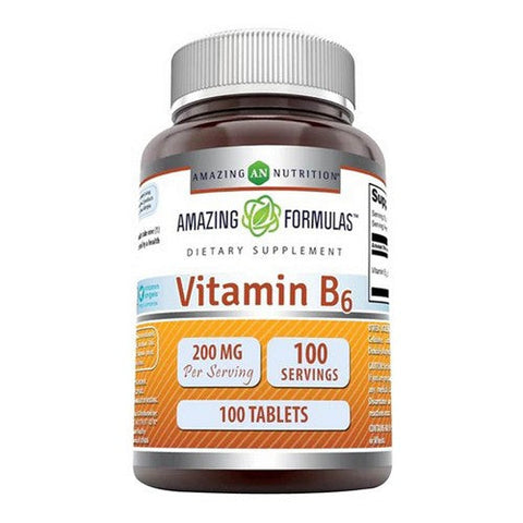 Amazing Nutrition, Amazing Formulas Vitamin B6, 25 mg, 100 Tabs Amazing Nutrition