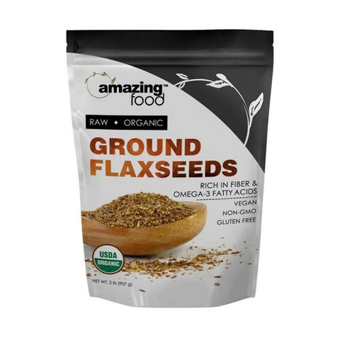 Amazing Nutrition, Amazing Foods Organic Ground Flaxseeds, 2 Lbs Amazing Nutrition