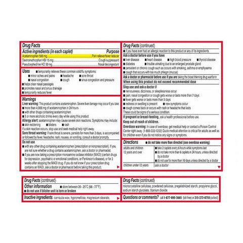 Tylenol, Cold + Flu Multi-Action Caplets Day Extra Strength, 24 Caps Tylenol