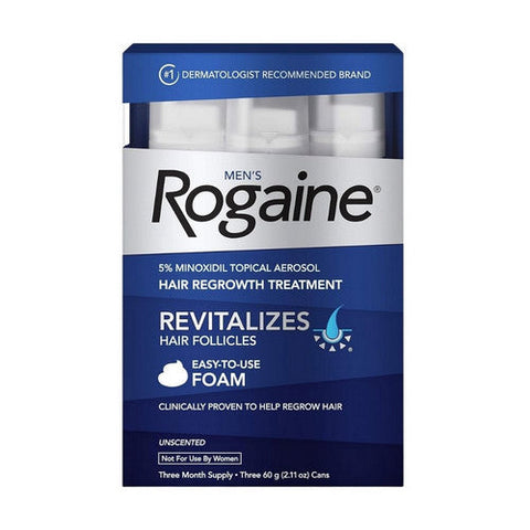 Rogaine, Men's Hair Regrowth Treatment Unscented, 6.33 Oz Rogaine