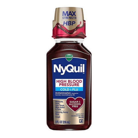 Vicks, NyQuil High Blood Pressure Cold And Flu, 8 Oz Vicks
