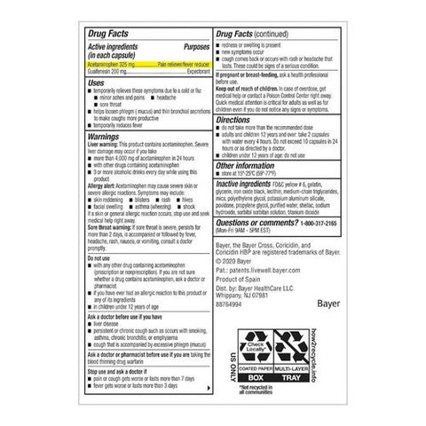 Coricidin Hbp, Maximum Strength Cold Flu And Chest Congestion, 24 Caps Coricidin Hbp