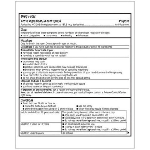 Astepro, Children's Azelastine Hydrochloride Allergy Antihistamine Nasal Spray, 120 Count