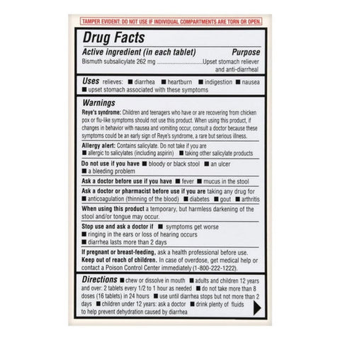 Foster And Thrive, Regular Strength Stomach Relief Bismuth Salicylate Chewable Tablets, 262 Mg, 30 Tabs Foster And Thrive