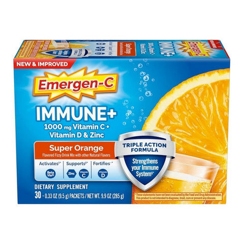 Emergen-C, Immune Plus Powder Drink Mix With Vitamin C, 30 Count Emergen-C