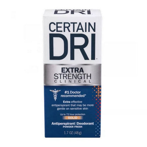 Certain Dri, Extra Strength Clinical Anti Perspirant Solid Powder Fresh, 1.7 Oz Certain Dri