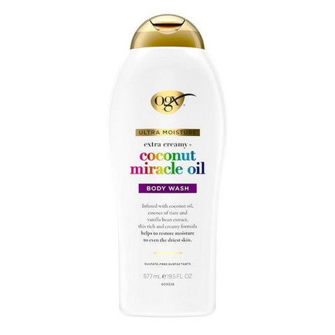 OGX, Extra Creamy Plus Coconut Miracle Oil Ultra Moisture Body Wash, 19.5 Oz OGX